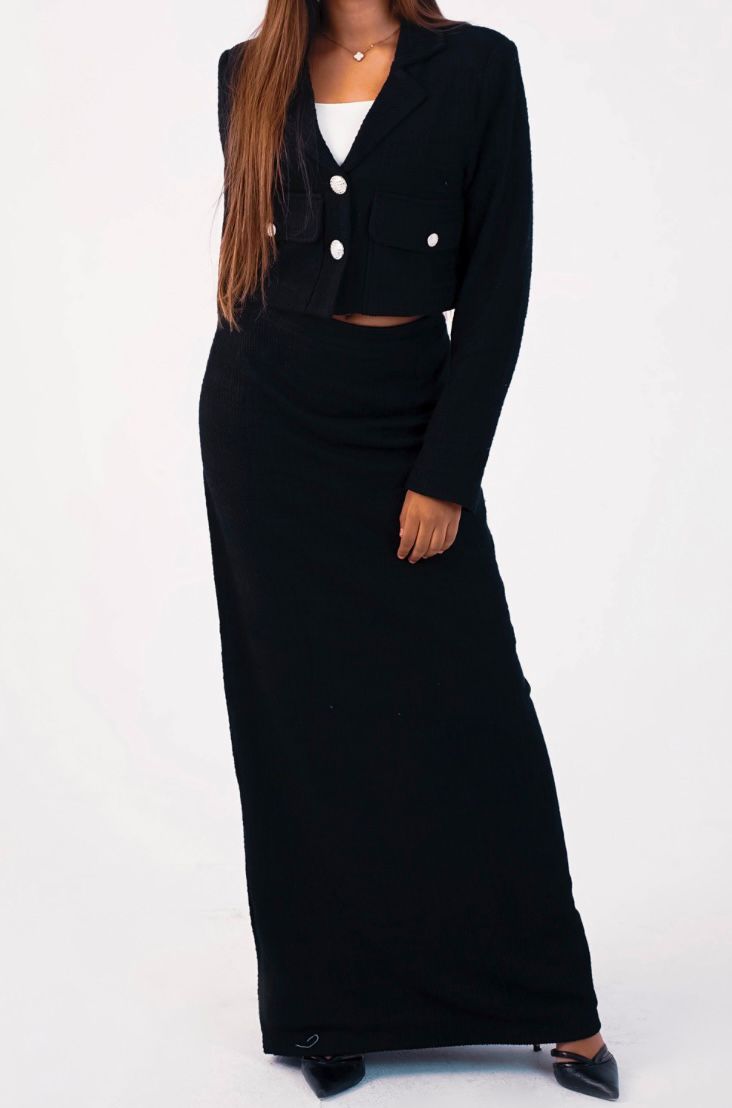 Tailored Blazer & Maxi Skirt Set
