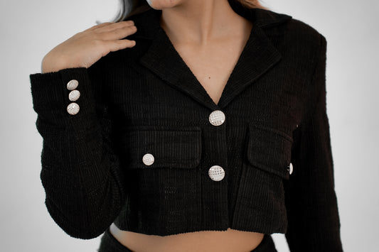 Cropped Tailored Blazer